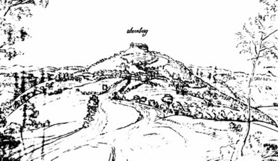 Um 1730 zeichnete der franzsische Landschaftsmaler Renier Roidkin diese Ansicht vom "Ahrenberg".